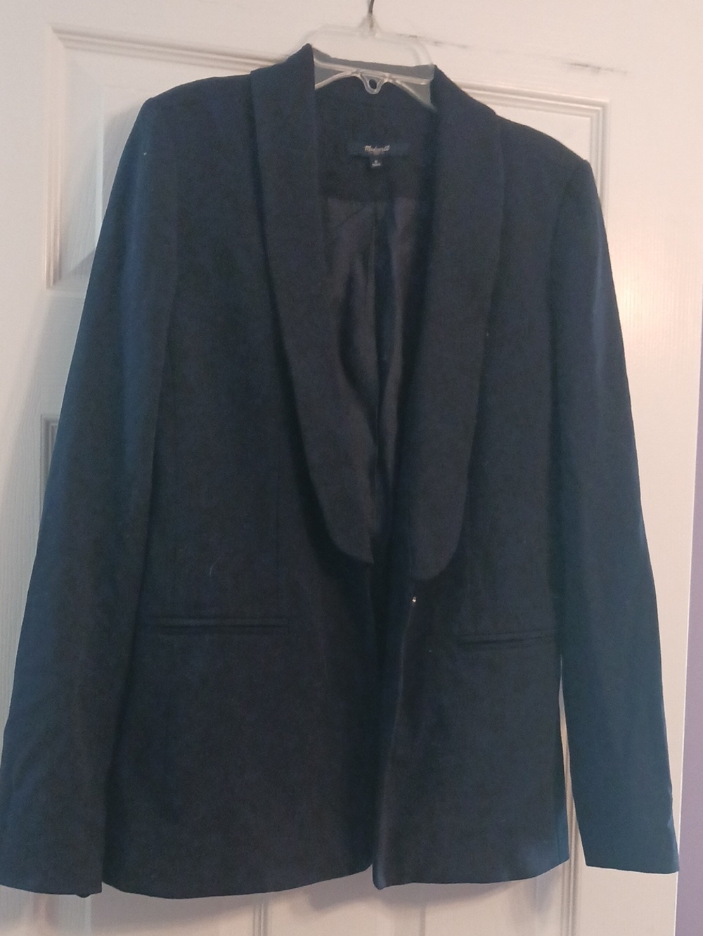 Madewell Navy Shawl-Collar Open Blazer